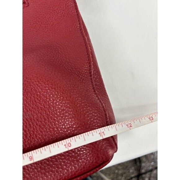 The Sak Crossbody Bag Purse Lipstick Red Leather Zipper Pockets Adjustable Strap - Picture 10 of 16